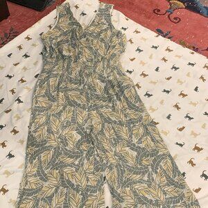 Nine West Tropical Print Jumpsuit